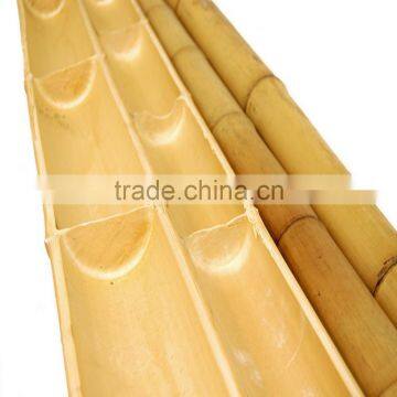 white bamboo sticks of half round