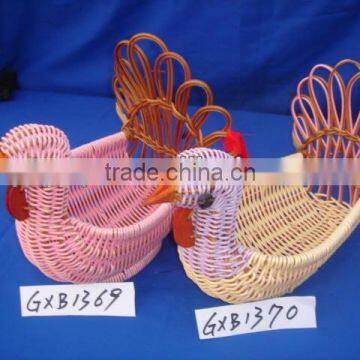 Rattan storage basket animal shape basket popular design