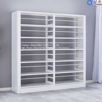 White Metal Library Furniture Book Shelf With Modern Design