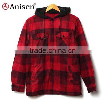 wholesale plaids winter men polar fleece promotion jacket stock