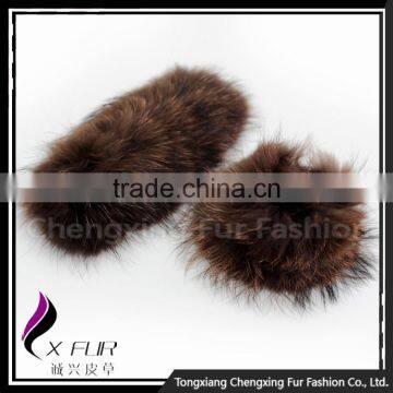 Cuff-2C Cheap Price Girl Decor Cute And Lovely Jacket Raccoon Fur Cuff photo-2