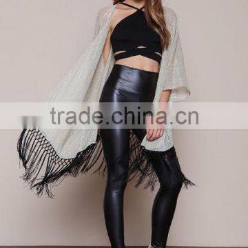 MGOO OEM Services Gold Dust Kimono Cardigan Fashion Tassels Tops Women Sexy Shawl Clothes Loose photo-4