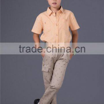 2014 latest fashionable design children Khaki slacks Cotton boy Trousers