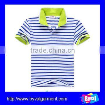 kids clothes unisex sets polo shirt cotton plain stripe kids polo shirt for children