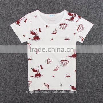 High Quality Baby Boy Clothes Cotton T-shirt White Many Designs T-shirt Printing photo-5