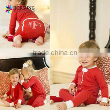 Antumn newborn baby clothes children's boutique clothing baby cotton embroidery christmas suit