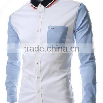 whoelsale cheap mens latest fancy casual shirt with pocket