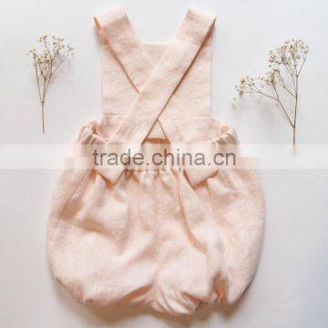 Wholesale Toddler Plain Color Bodysuit Baby Girls Sleeveless Romper Baby Boutique Clothes photo-2