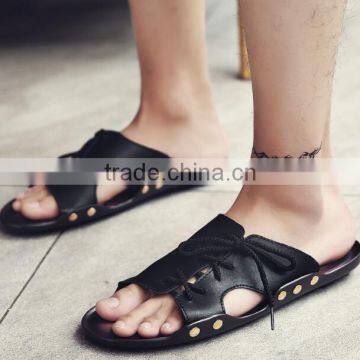 Zm35436a Summer Comfortable Leather Slippers 2017 New Men Sandals photo-4