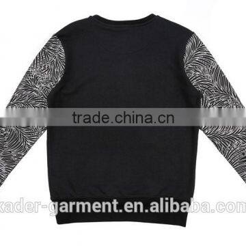 2015 Online Shopping Garment Fashion Sweatshirt Plain Sweatshirt With Palm Leaves Sleeve photo-2