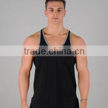 Mens Low Cut Stringer Singlets Vest With a Scooped & Lengthened Body photo-6