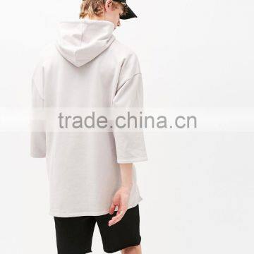2017 Custom New Arrival 3/4 Sleeve Oversized Hoodie photo-3