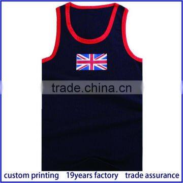 OEM Cotton/CVC/TC Wholesale Men Fitness Tank Tops in Bulk photo-4