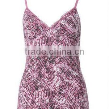 women printing bra & camisole & panty underwear set