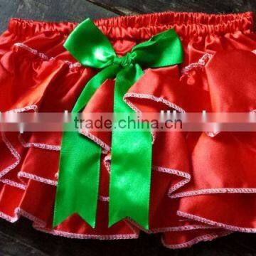 cute satin baby bloomer with ruffle diaper cover kids bloomer with bow BABY diaper cover