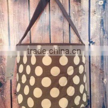 Wholesale Monogrammed Easter Bucket Easter Basket Easter Burlap Bunny Basket Picnic Basket 2016 Spring Easter Bag photo-2