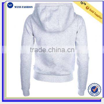 Ribbed Cuffs Hoody Track Jacket Womens Gym Zipper Hoodie photo-2