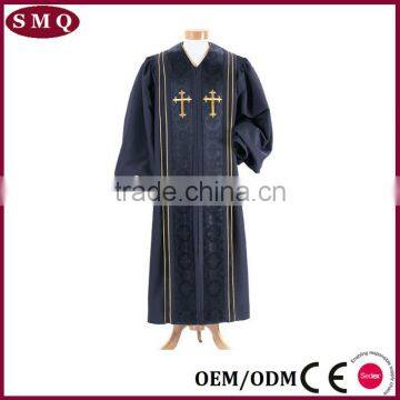 Preist Clergy Embroidered Black Pulpit Robe photo-2
