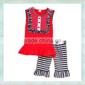 Indian clothes red sleeveless top zebra stripes pants baby organic fitness outfit casual style