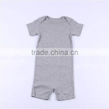 Hot sale wholesale short sleeve 100% cotton baby jumpsuit solid color baby rompers infant clothes