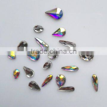Crystal AB Color Non Hot Fix Flat Back Various Shapes Rhinestones photo-5