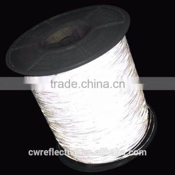 Double Sides 1.0mm Stitch Glass Beads Reflective Thread at the Edge of Webbing photo-3