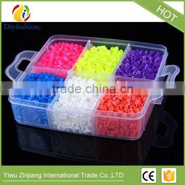 Perler Beads 9000pcs Box Set of 5mm Hama Beads Fuse Beads With 6 Pegboard and 6Iron Paper and 3 Tweezers Jigsaw Puzzle Toys photo-4