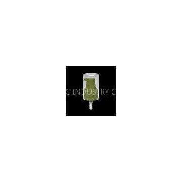 Light green Cream Dispenser Pump , 24/410 ribbed 0.40ml with PS Overcap