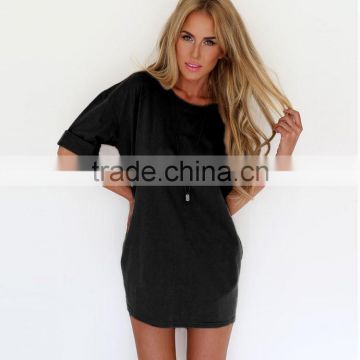 fashion summer soft nice chiffon dress sleeve black grey clothing night club sexy slim dress