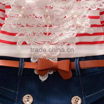 Fashion Children Frocks Designs Long Sleeve Girls Skater Party Dress Kids Denim Casual Dresses photo-4