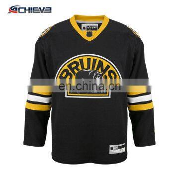 custom half and half jerseys/christmas hockey jerseys/ice hockey jersey