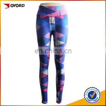 Dye sublimation spandex sexy lady yoga leggings, custom private label fitness wear