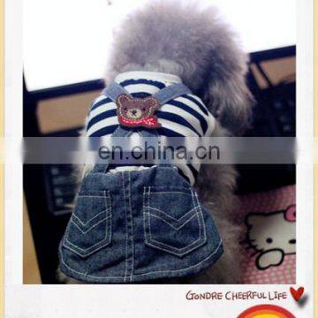 Pet Dog Cats Striped Pant Jumpsuit Clothes