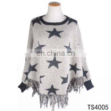 TOROS 2017 fashion new style star long fringe women knit winter sweater