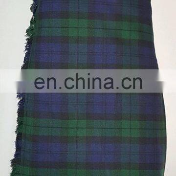 Men Scottish Traditional Black Watch Tartan Clan Kilt 5 Yards and 8 Yards