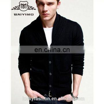 2017 New Style Slim Fit Big V-Neck Long Sleeve Knitted Cashmere Cardigan Mens Sweater