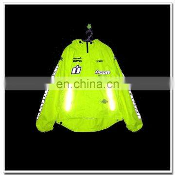 reflective safety polyester moter bike rain coats