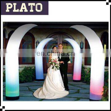 Fashion inflatable curve cone for event/brilliant inflatable curve cone with light for wedding