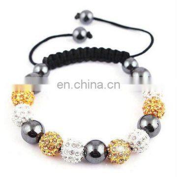 Stone bead shambala bracelet