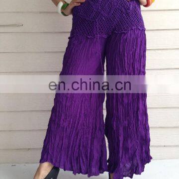 women clothing wholesale hippie clothing high waist rayon womens wide leg pants