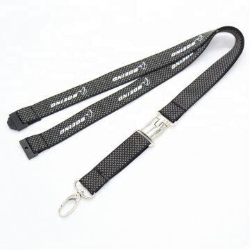 Custom Silicone Printing Boeing Lanyard With Laser Logo on Detachable Clip Silicone Printing Logo Work id Card Holder Lanyard photo-3