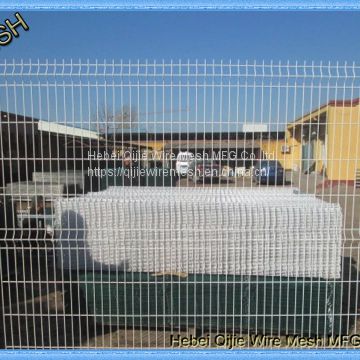 3D PVC Coated Green Security Steel Fence , 5.0mm Wire Mesh Fence Panels