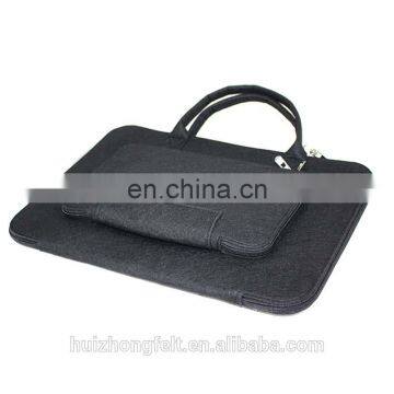 13-15 Inch wholesale multifunction black felt laptop bag