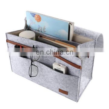 Wholesale  High quality grey color felt storage bag organizer bedside bag