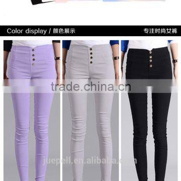 OEM Plus Size 2015 High Waist Fit Slim Women Jeans