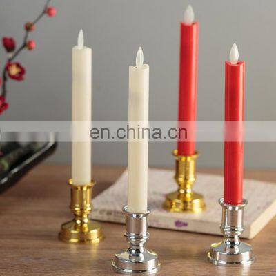 2 Packs Yellow Light Flashing Christmas Led Candle for Events Party Wedding photo-4