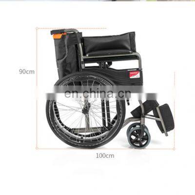 2021 New Home Full Steel Tube Reinforced Collapsible Manual Wheelchair