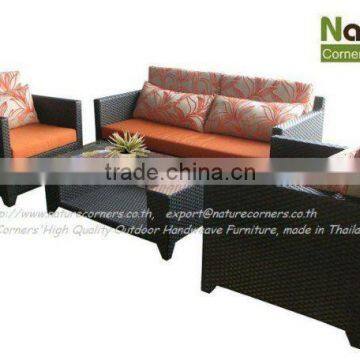 Hand Weaving Outdoor Synthetic Rattan Living Sofa Set