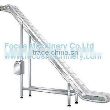 High quality inclined conveyor with food grade pvc belt/plastic conveyor belt line