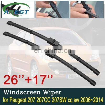 for Peugeot 207 2006~2014 207CC 207SW cc sw 2007 2008 2009 2010 2011 2012 2013 Car Wiper Blade Windshield Wipers Car Accessories